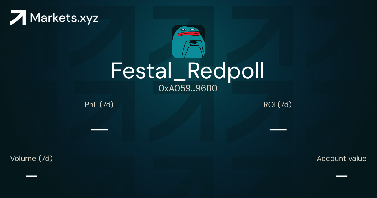 Festal_Redpoll | Trader on Markets | Markets by Kinetiq